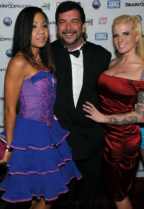 Keeani Lei, James Bartholet and ? at Pornstarvilla 2009 AVN Awards After Party