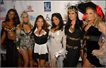 Eddie, Alexis Amore, Olivia O'Lovely and Flower Tucci at Heaven and Hell Halloween Bash '07