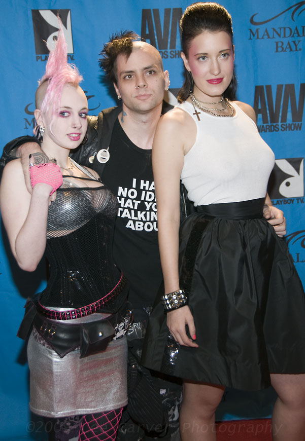 Zak Smith, Mandy Morbid and Kimberly Kane at 2009 AVN Adult Movie Awards