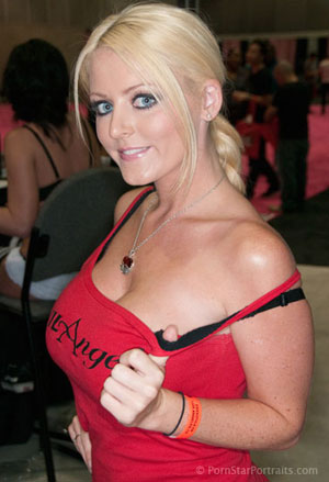 Sophie Dee at the Los Angeles eXXXotica Expo for Evil Angel Image Courtesy of Michael Saint